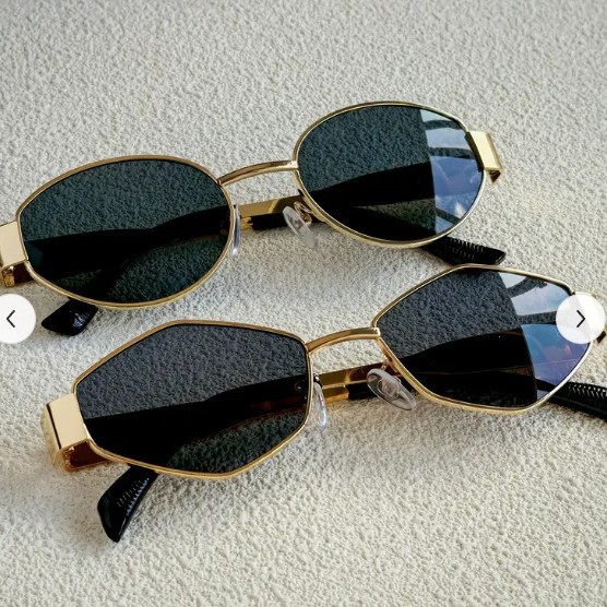 Women'S Fashion Eyewear - Trendy Round Frame Metal Sunglasses for
