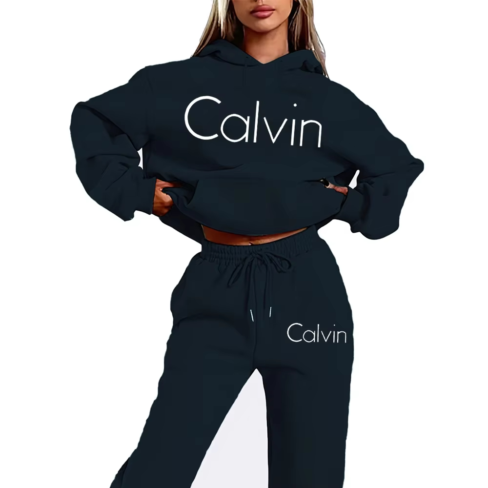 Women'S Fashion Hoodie - Men Women Letter Print Tracksuit Drawstring
