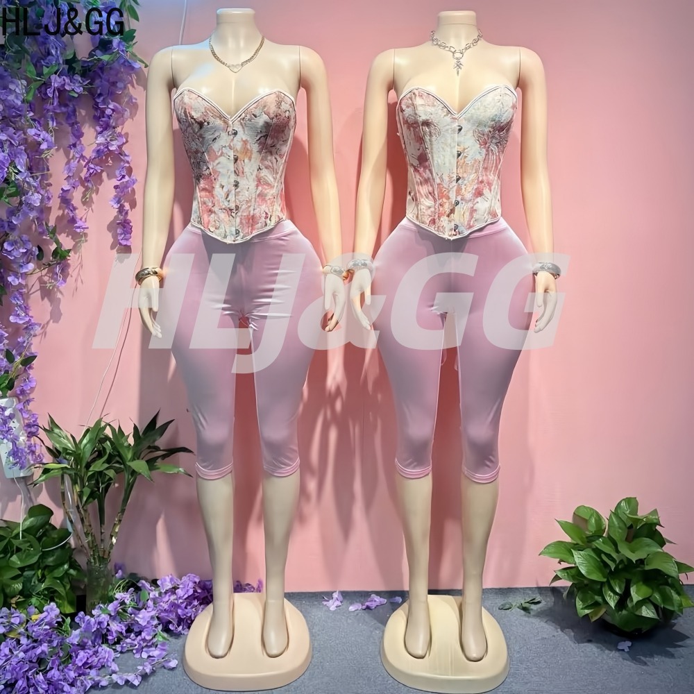 Corset Top Boned - HLJ&GG Sexy Painterly Vintage Corset Top