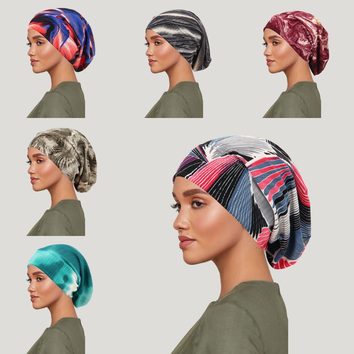 Women Fashion Hats - 2026 New Tie-dye Hair Cover Cap