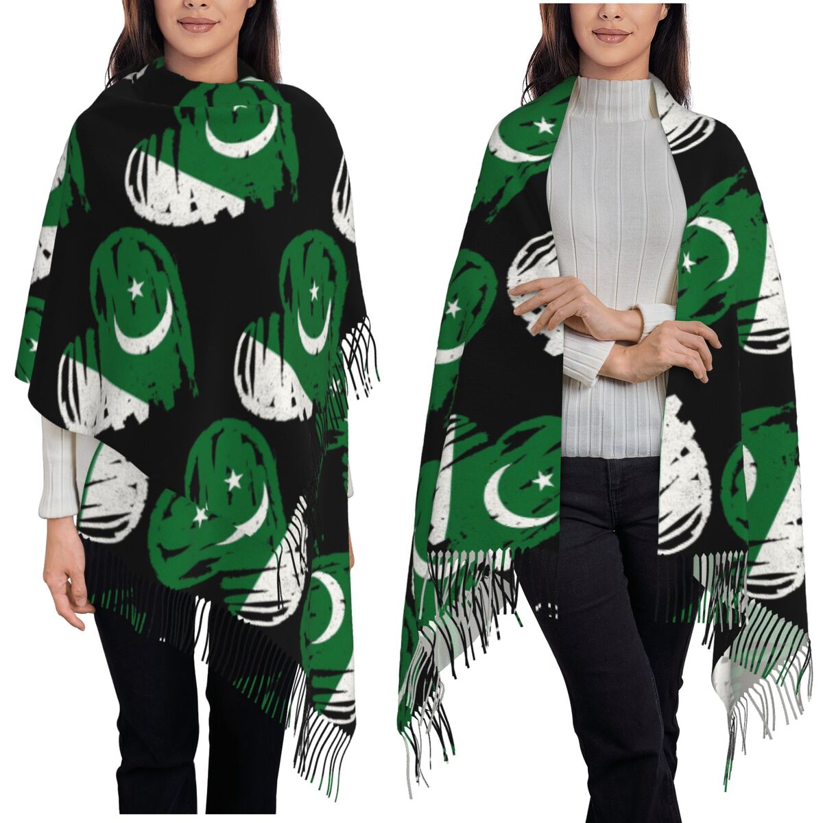 Women Fashion Pakistan - I Love Pakistan Flag Pakistani Scarf