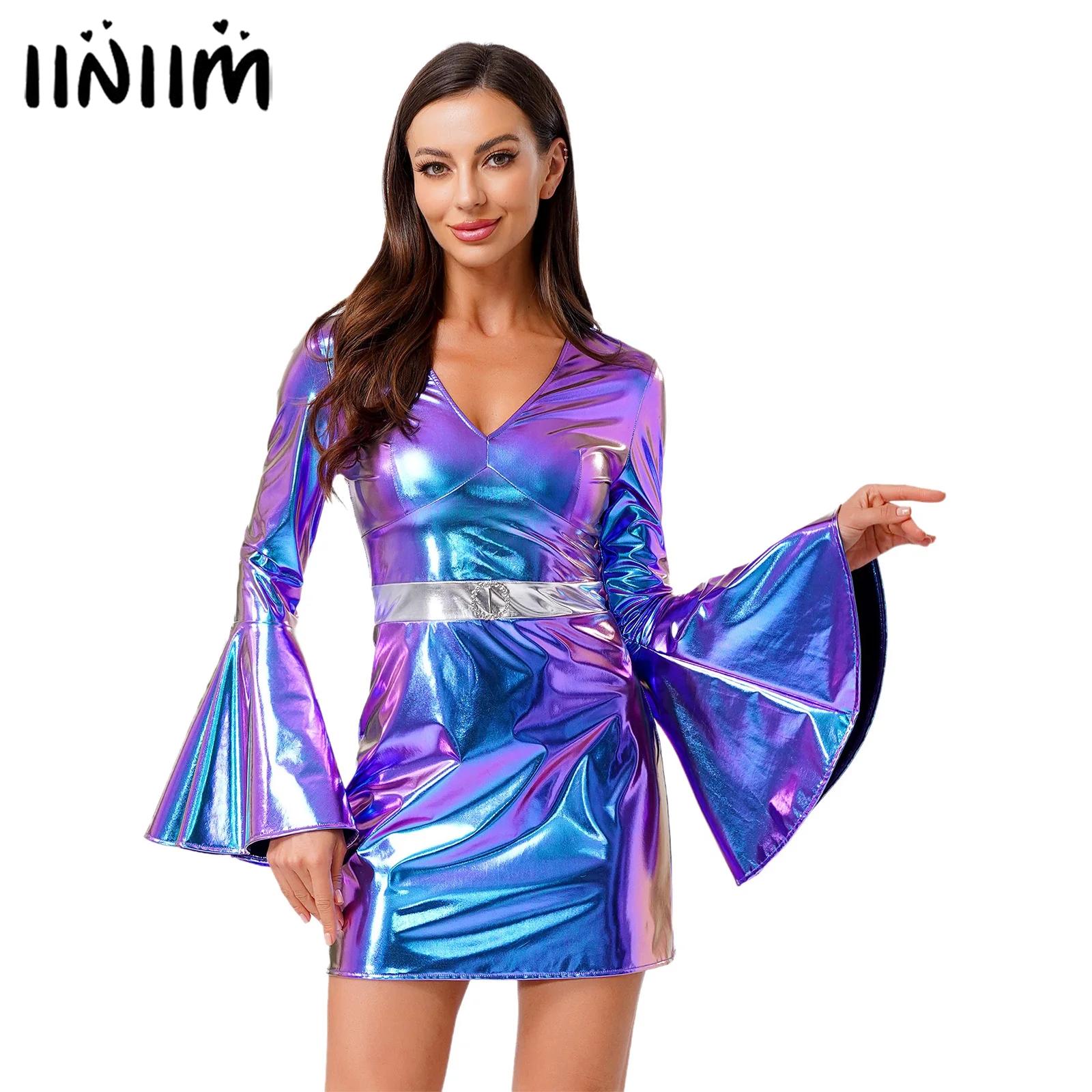 Women'S Fashion From The 70S - Womens Retro 70s Disco Bodycon Tight
