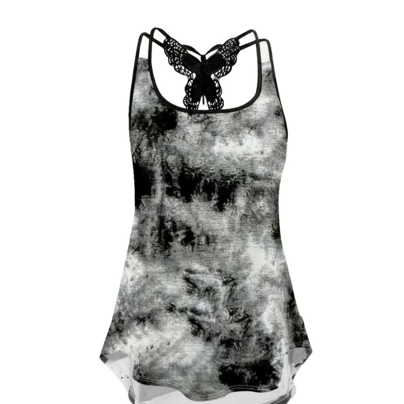 Women'S Fashion Vest Tops - Plus Size 1XL-5XL Print Tank Tops