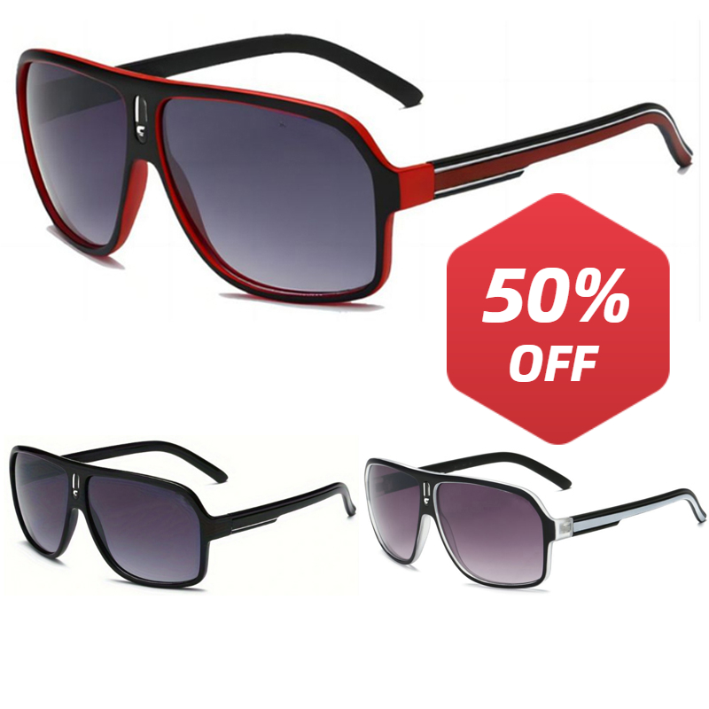 Women'S Fashion Eyewear - Large curved retro style fashionable glasses,