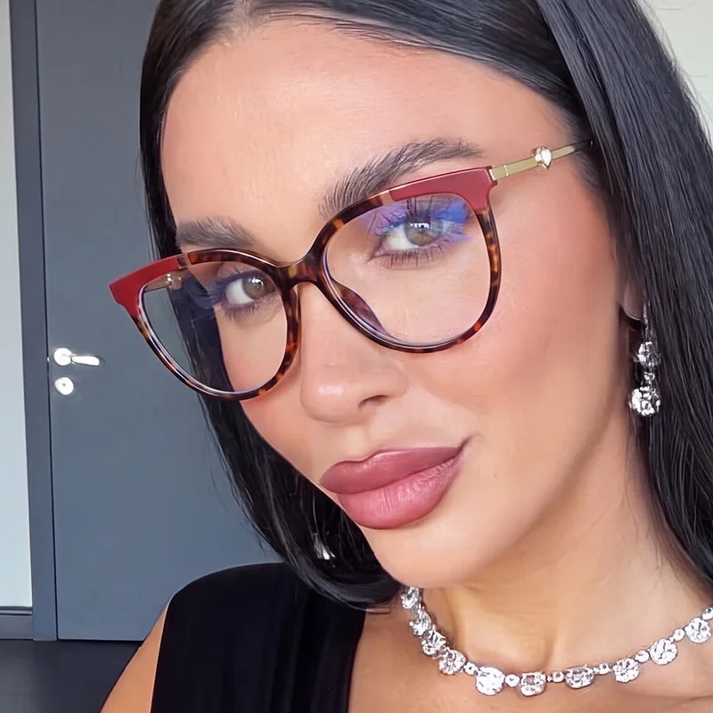 Pearl Heart-Shaped Cat-Eye Gla - Women'S Fashion Glasses Non Prescription 评论和价格