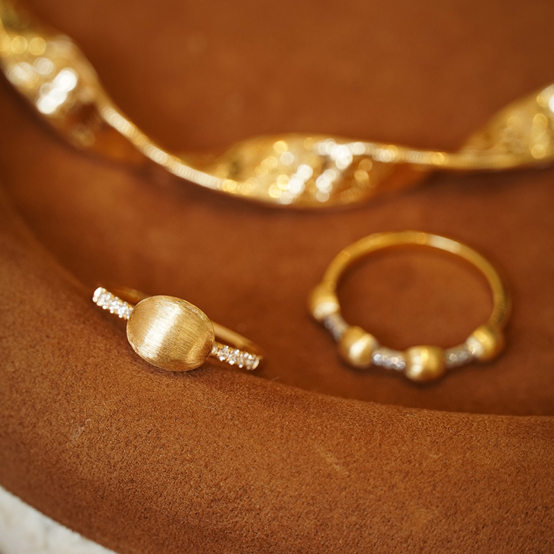 Aazuo Fashion Vintage Jewelry  - Women'S Fashion Rings Gold 评论和价格