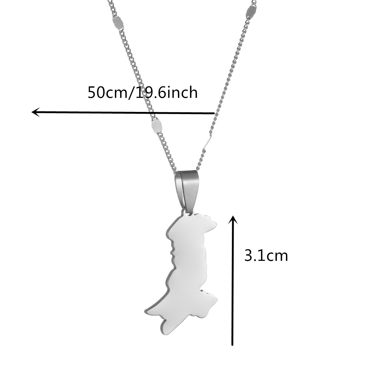 Pakistan Map & Flag Pendant Ne - Women Fashion Pakistan 评论和价格