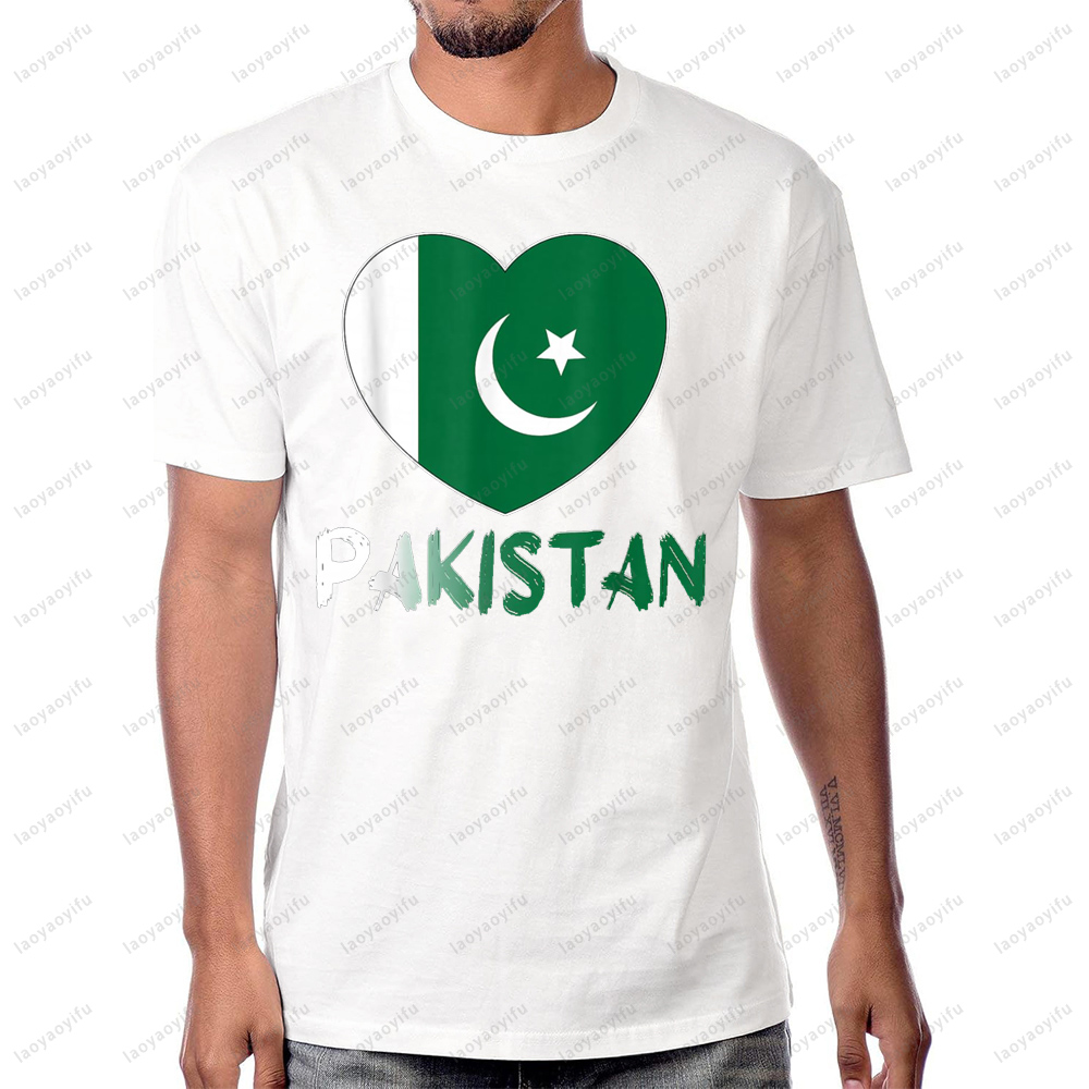 Pakistan Flag Heart Graphic Pr - Women Fashion Pakistan 评论和价格