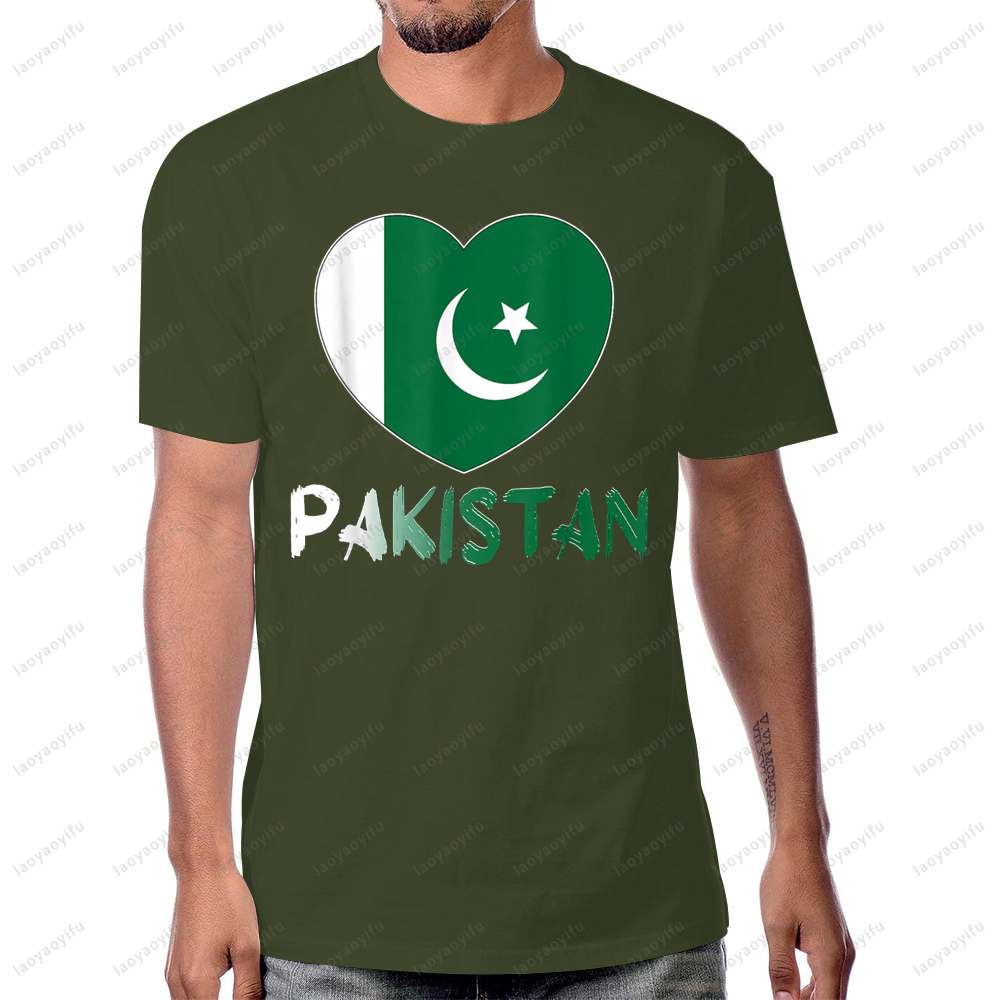 Pakistan Flag Heart Graphic Pr - Women Fashion Pakistan 评论和价格