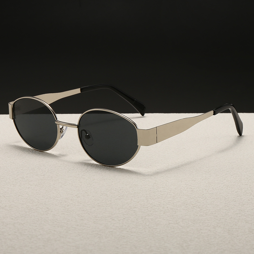 Trendy Round Frame Metal Sungl - Women'S Fashion Eyewear 评论和价格