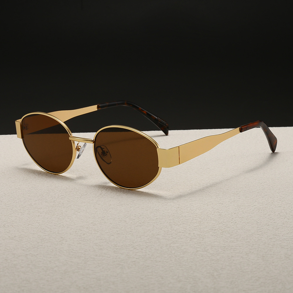 Trendy Round Frame Metal Sungl - Women'S Fashion Eyewear 评论和价格