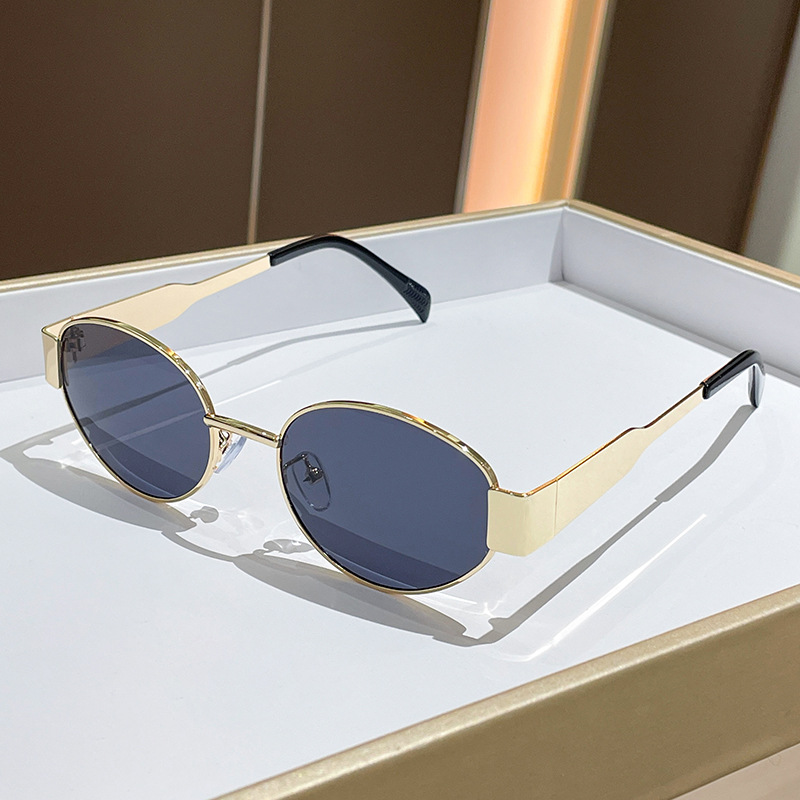Trendy Round Frame Metal Sungl - Women'S Fashion Eyewear 评论和价格