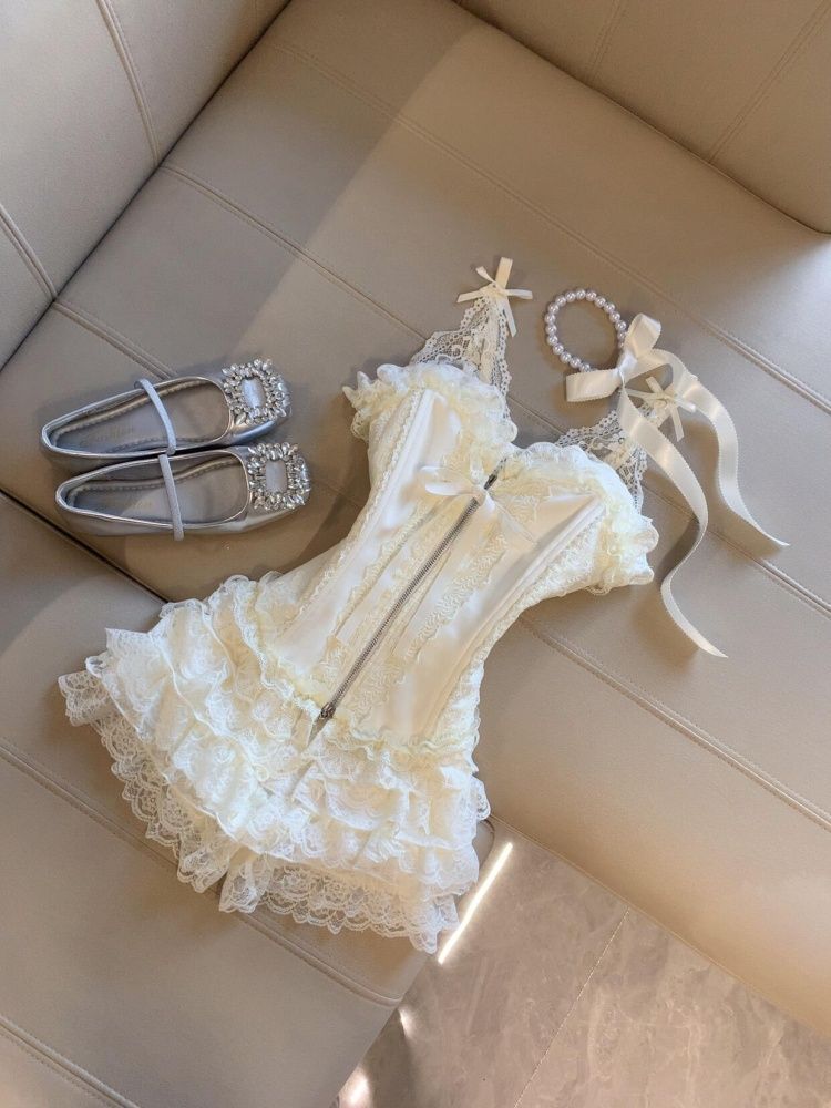 Cute Desire Lace Bustier Top H - Corset Top Boned 评论和价格