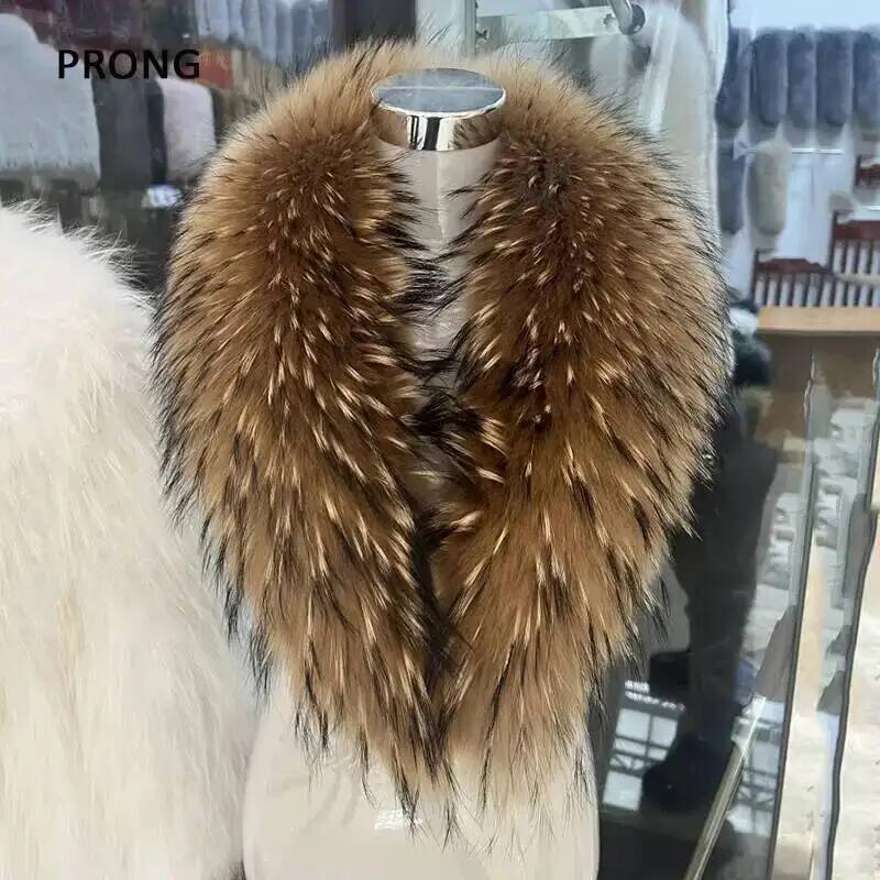 Natural Raccoon Fur Collar Rea - Women'S Fashion Essentials 评论和价格