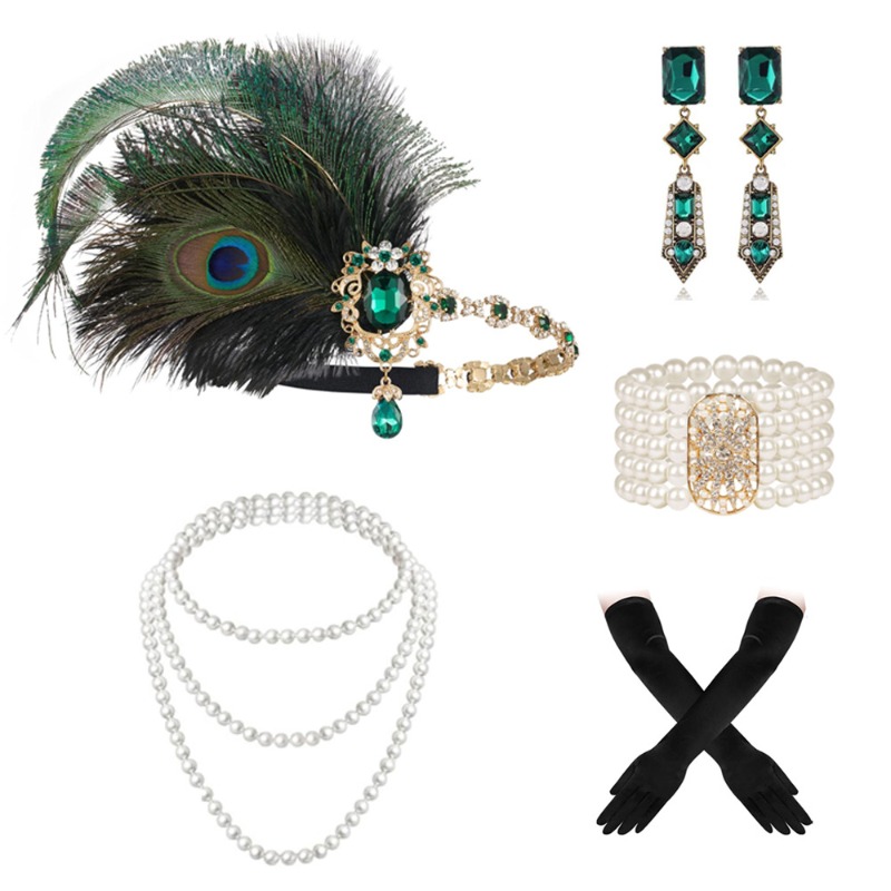Flapper Accessories Set 1920s  - Women'S Fashion Roaring 20S 评论和价格