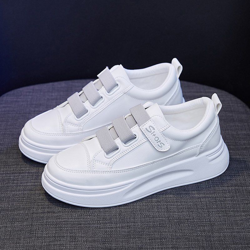 Versatile White High Top Sneak - Women'S Fashion Velcro Sneakers 评论和价格