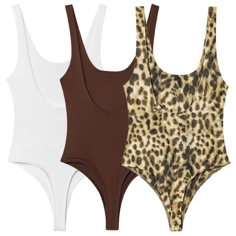HXAO Leopard Slip Bodysuit Wom - Corset Top Boned 评论和价格