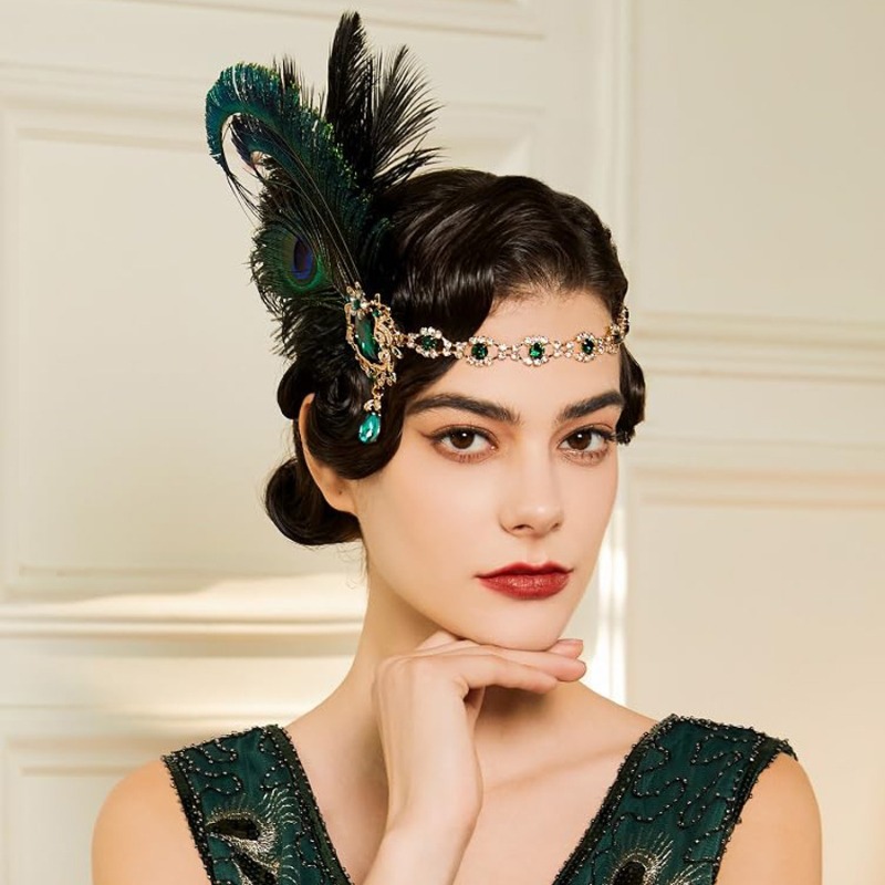 1920s Flapper Peacock Feather  - Women'S Fashion Roaring 20S 评论和价格