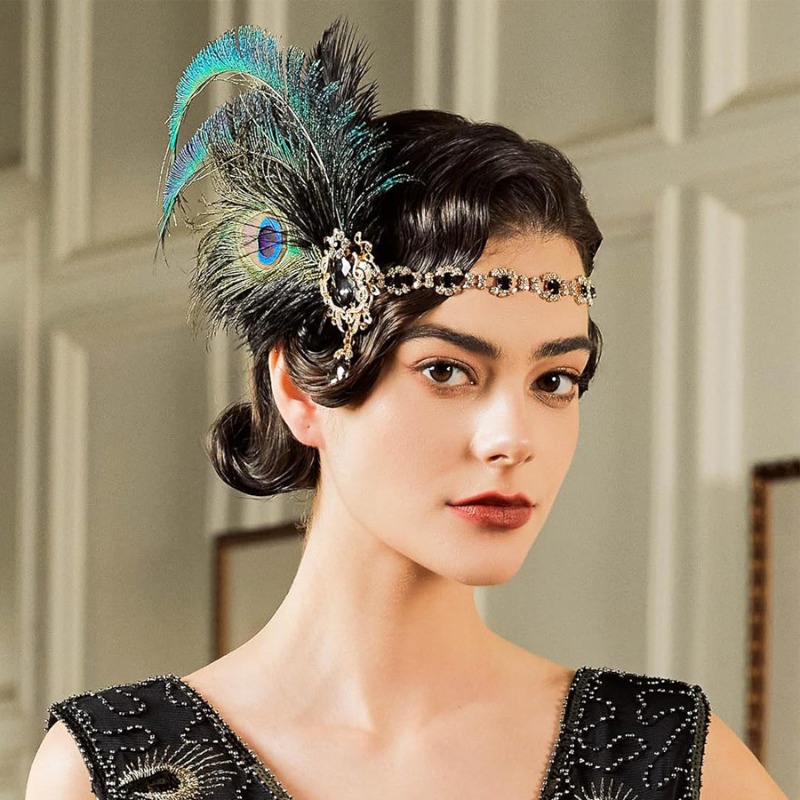 1920s Flapper Peacock Feather  - Women'S Fashion Roaring 20S 评论和价格