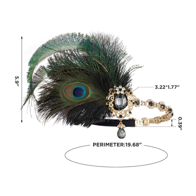 1920s Flapper Peacock Feather  - Women'S Fashion Roaring 20S 评论和价格