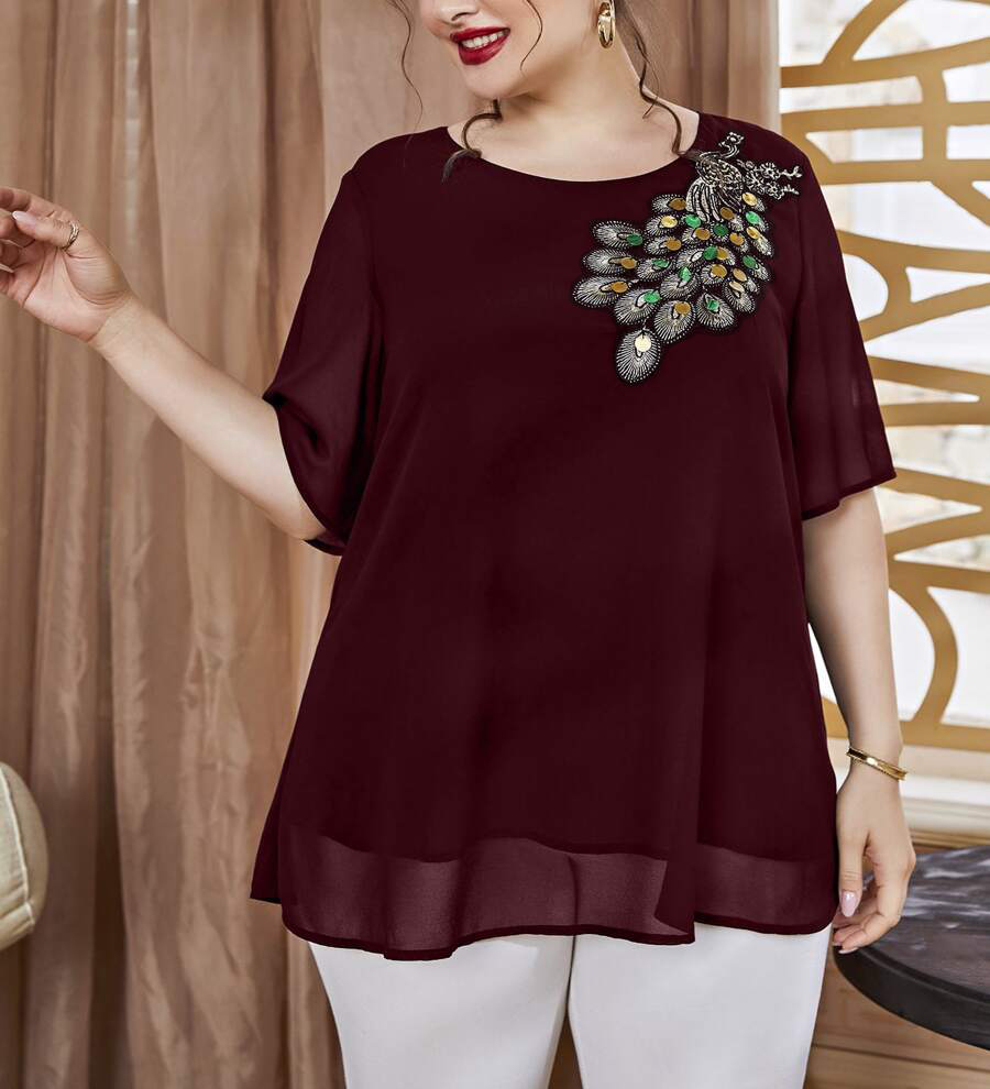 Plus Size Women's Embroidered  - Women'S Fashion Essentials 评论和价格