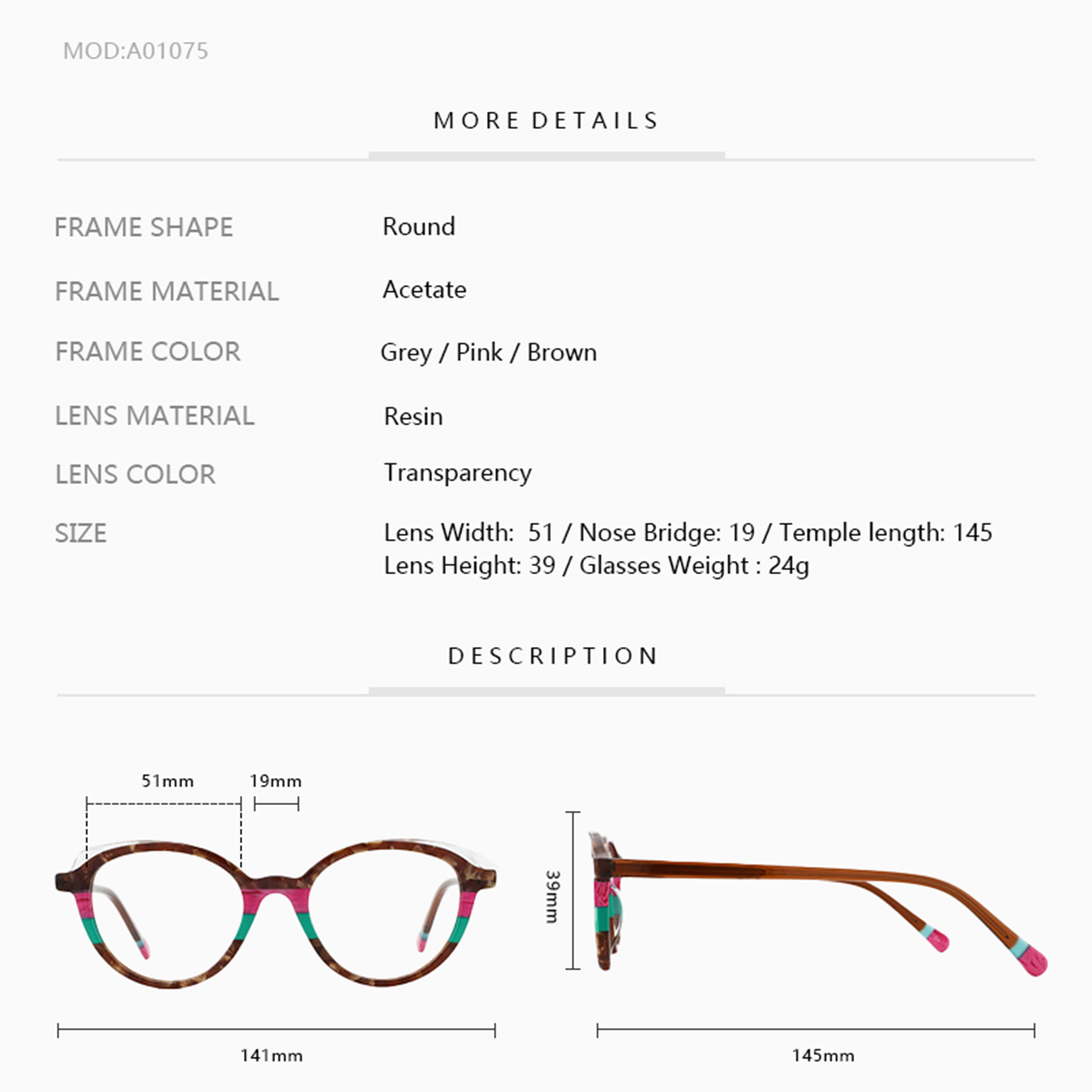 ZENOTTIC Design Women Oval Ace - Women'S Fashion Glasses Non Prescription 评论和价格