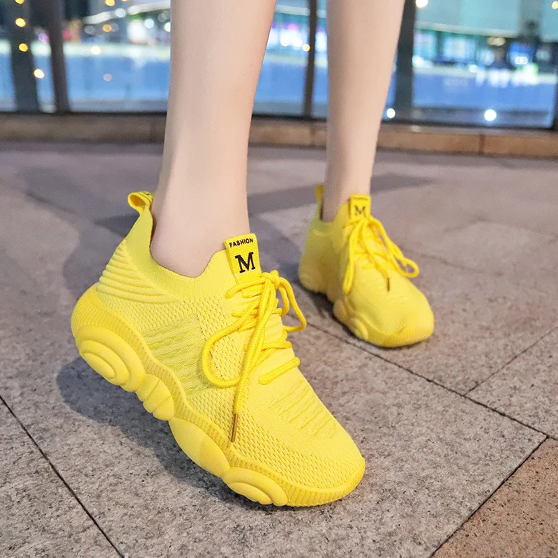 Fashion Sneakers Women Platfor - Women'S Yellow Fashion Sneakers 评论和价格