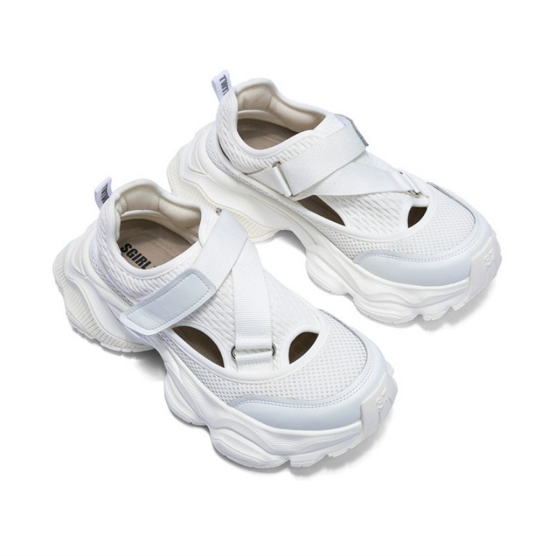 Women's Hollow Breathable Dad  - Women'S Fashion Velcro Sneakers 评论和价格