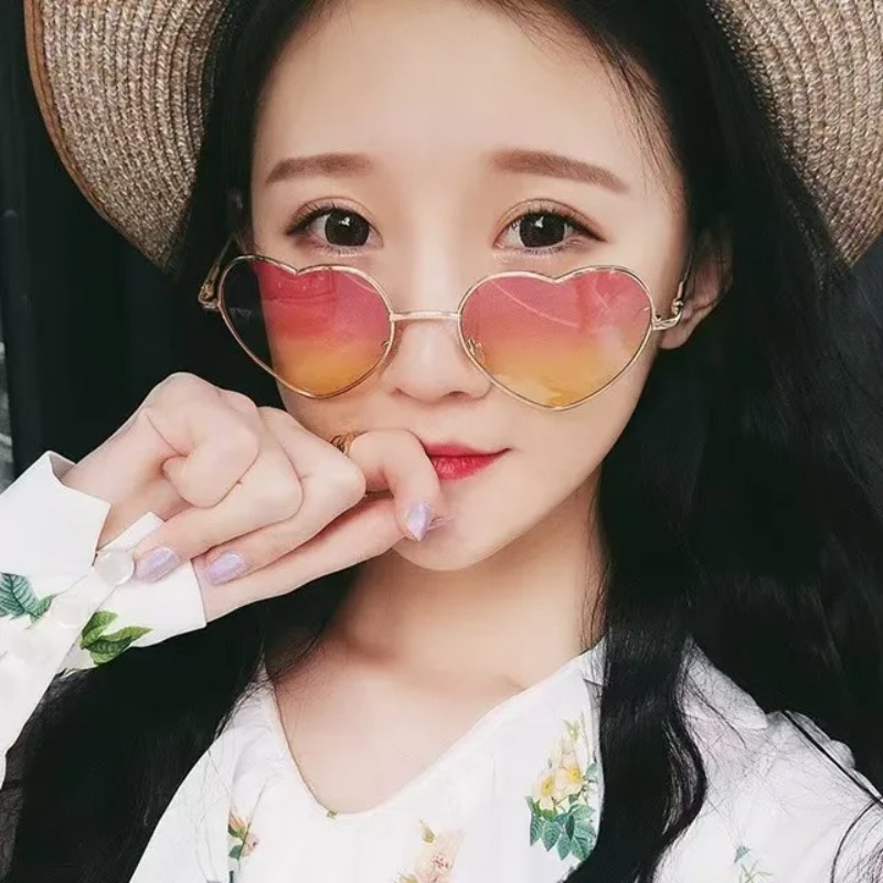 Fashion Heart Shaped Metal Sun - Women'S Fashion Eyewear 评论和价格