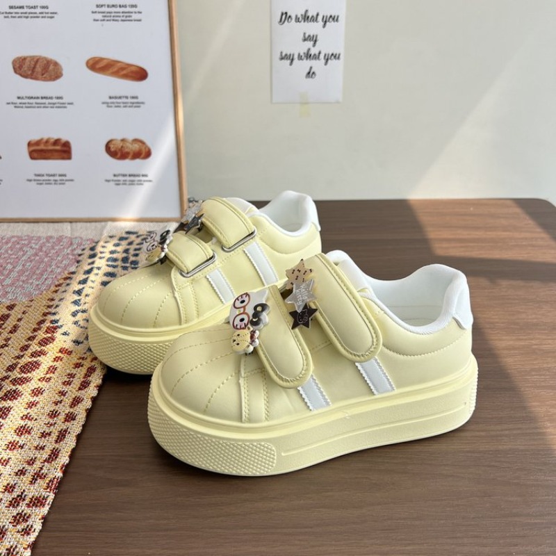Women Striped Shell Toe Platfo - Women'S Fashion Velcro Sneakers 评论和价格