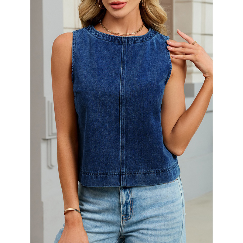 Benuynffy Casual Round Neck De - Women'S Fashion Vest Tops 评论和价格