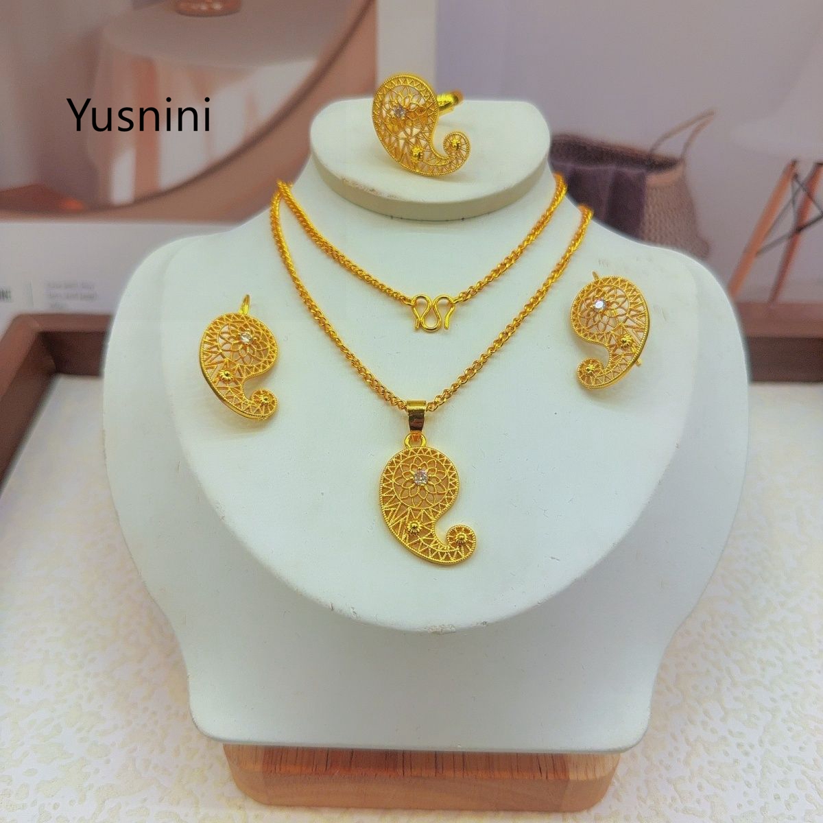 New Fashion High-End Dubai 24K - Women'S Fashion Rings Gold 评论和价格