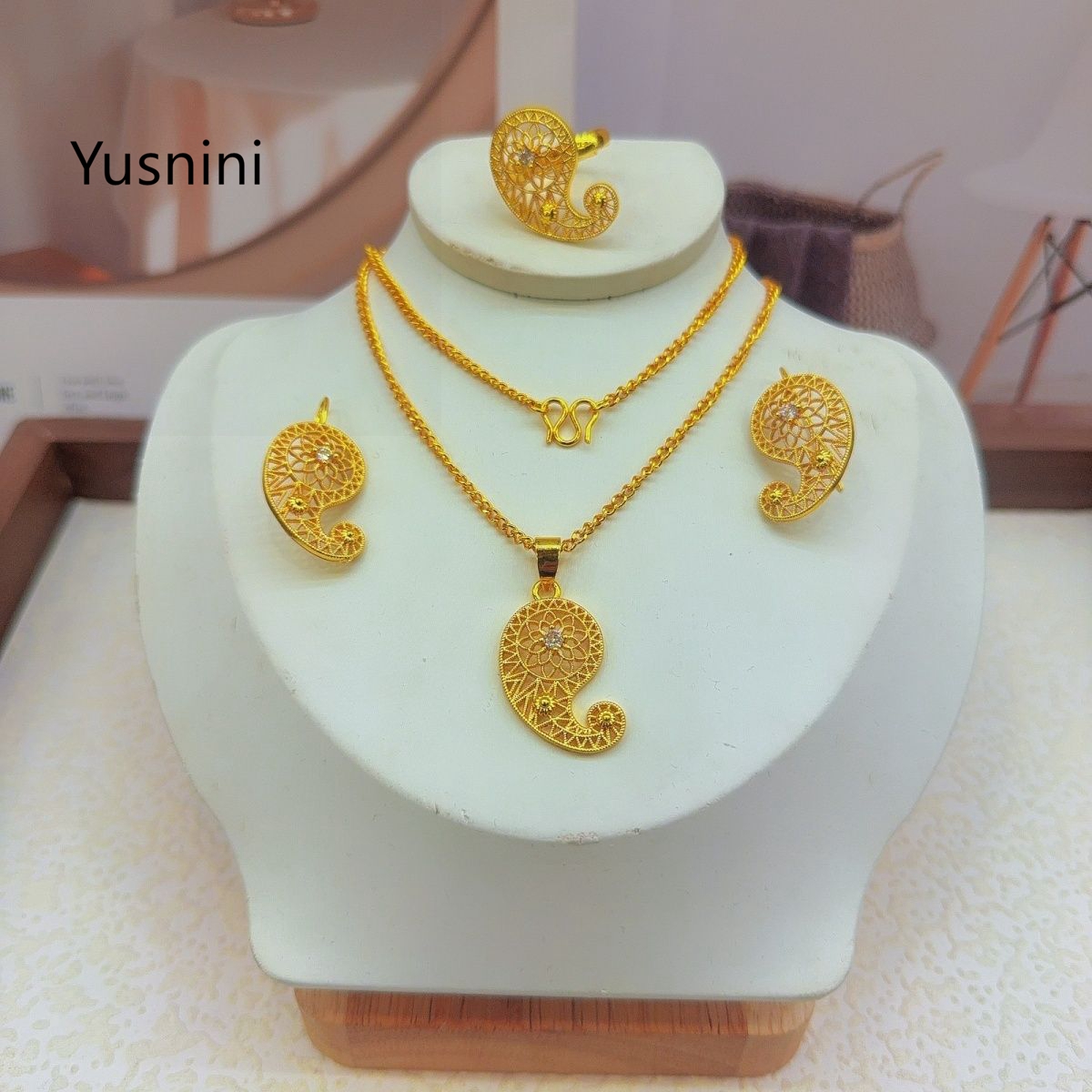 New Fashion High-End Dubai 24K - Women'S Fashion Rings Gold 评论和价格