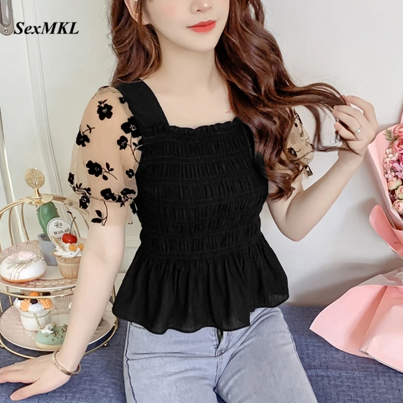 Summer Puff Sleeve Corset Top  - Corset Top Boned 评论和价格