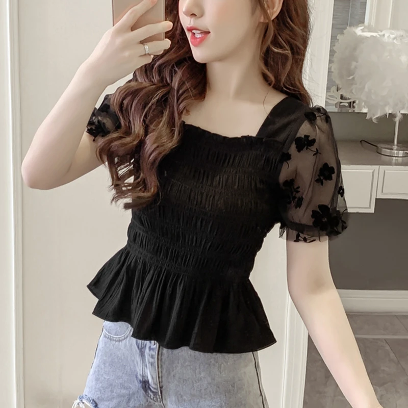 Summer Puff Sleeve Corset Top  - Corset Top Boned 评论和价格
