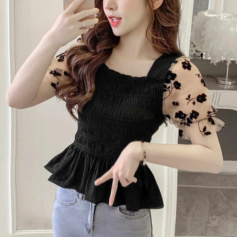Summer Puff Sleeve Corset Top  - Corset Top Boned 评论和价格