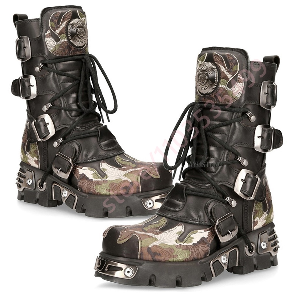 Punk Rock Camouflage Belt Buck - Women Fashion Trend 2025 评论和价格