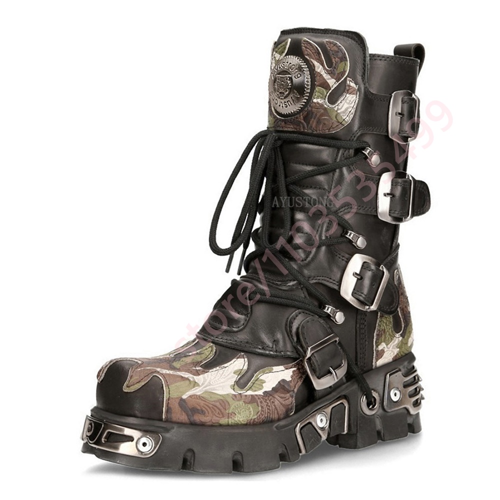 Punk Rock Camouflage Belt Buck - Women Fashion Trend 2025 评论和价格
