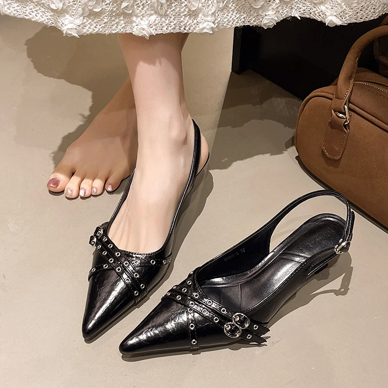 2025 New Women Pointed Toe San - Women Fashion Trend 2025 评论和价格