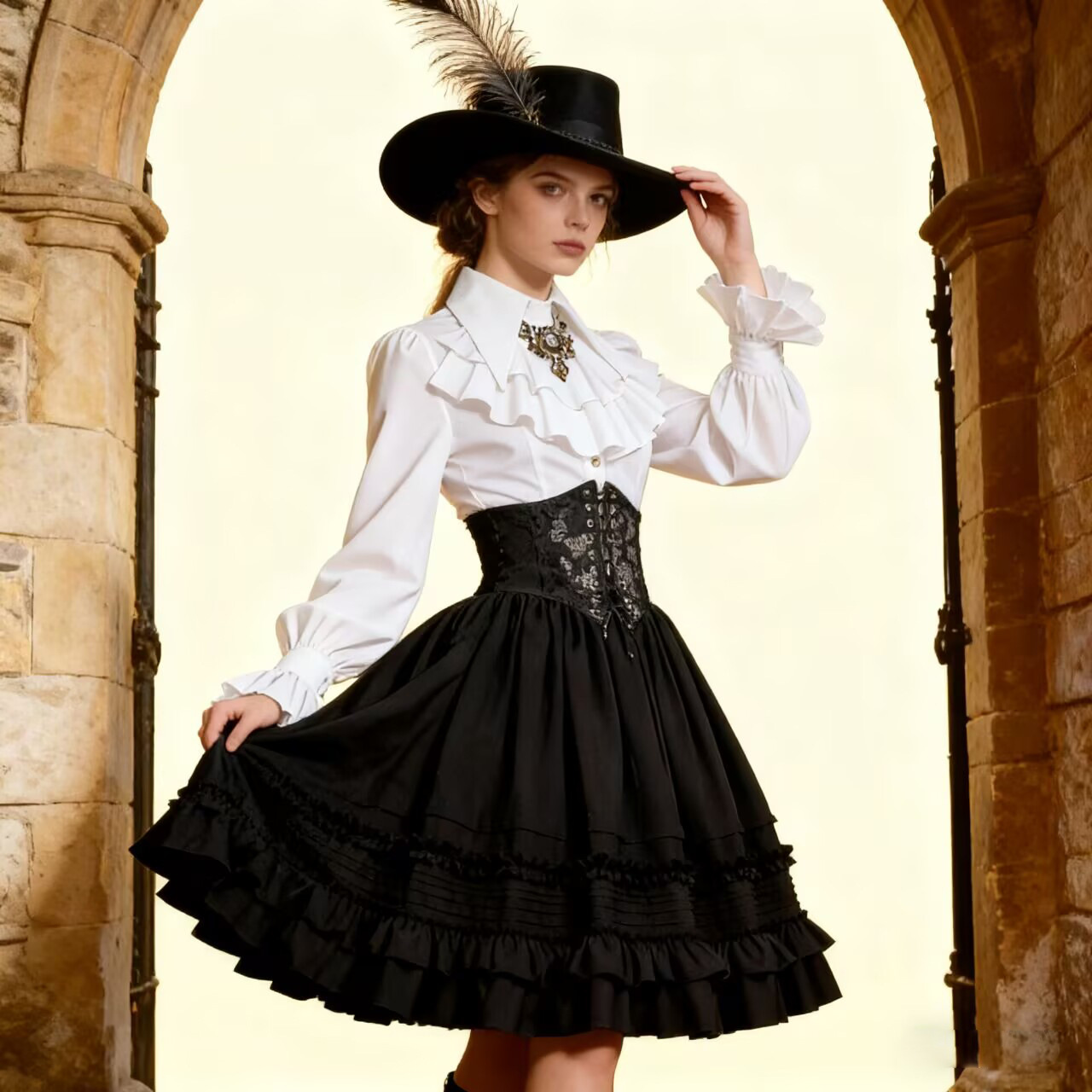 Women Medieval steampunk Layer - Corset Top Boned 评论和价格