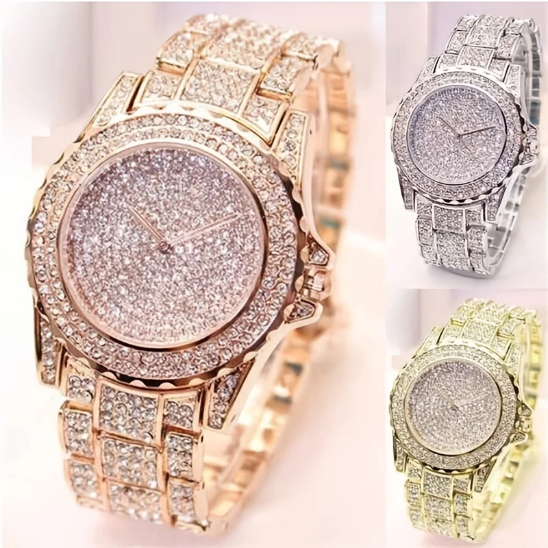 Fashion Crystal Full Steel Wom - Women'S Fashion Digital Watch 评论和价格
