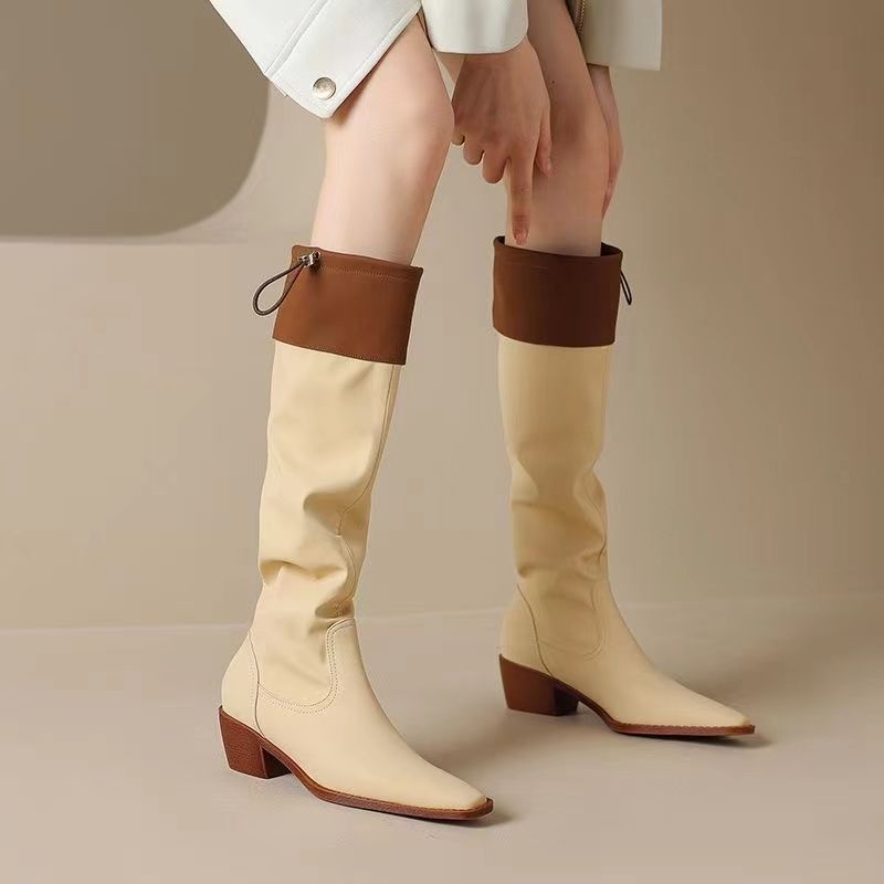 Apricot Square Toe Women's Lon - Women Fashion Trend 2025 评论和价格