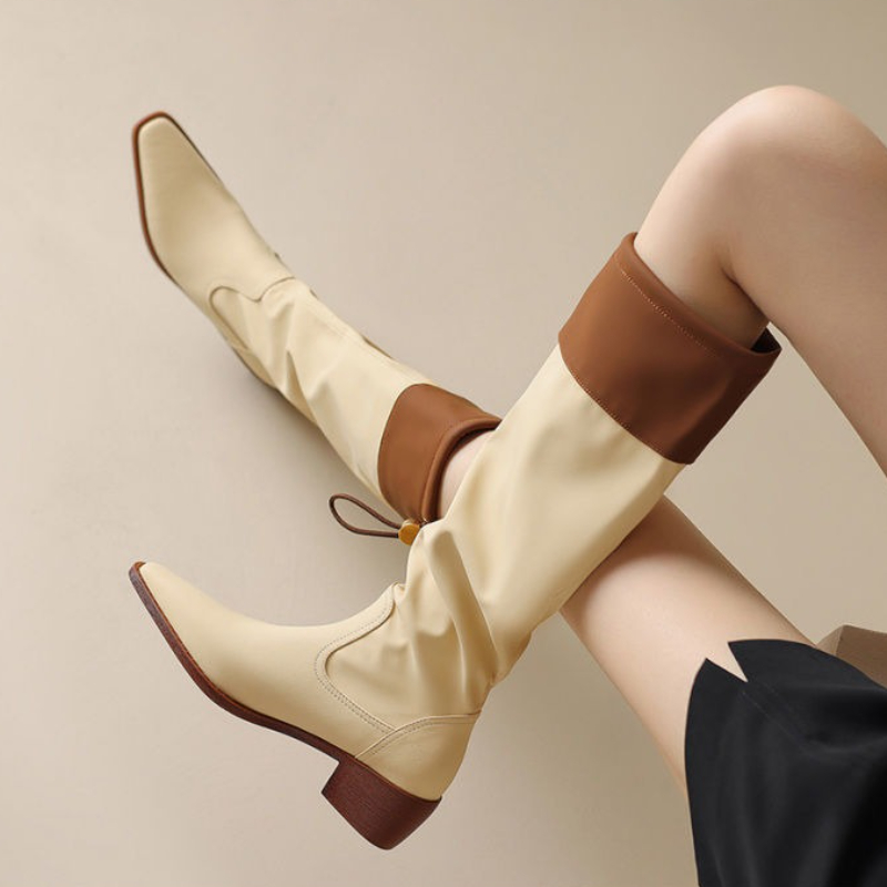 Apricot Square Toe Women's Lon - Women Fashion Trend 2025 评论和价格