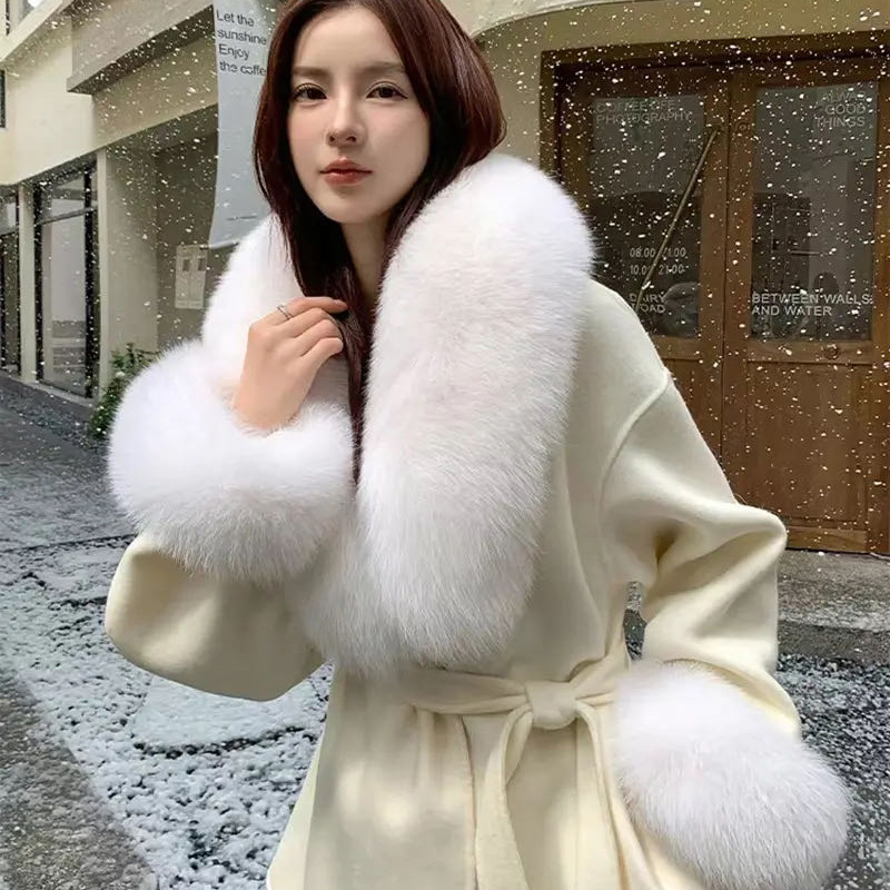 2025 Real Fox Fur Collar Winte - Women'S Fashion Essentials 评论和价格