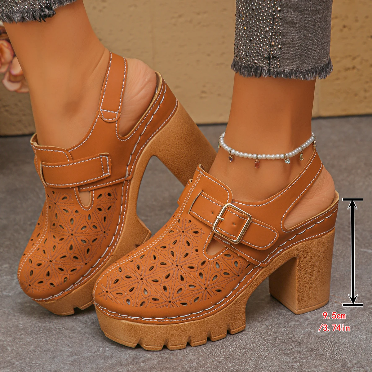Large Size Women's Thick Heel  - Women Fashion Hats 评论和价格
