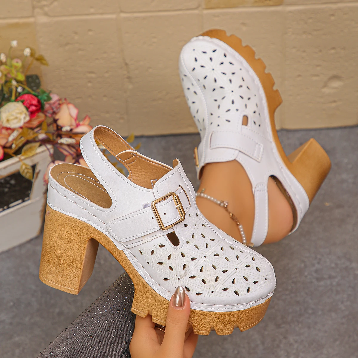 Large Size Women's Thick Heel  - Women Fashion Hats 评论和价格