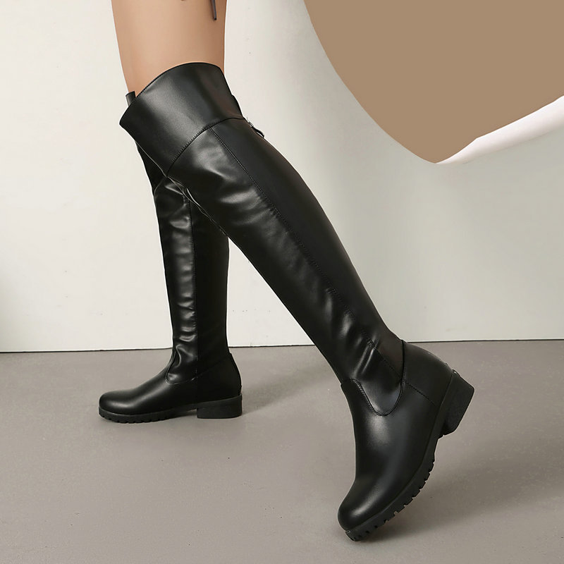 Women Knee High Boots Back Zip - Women'S Fashion Riding Boots 评论和价格