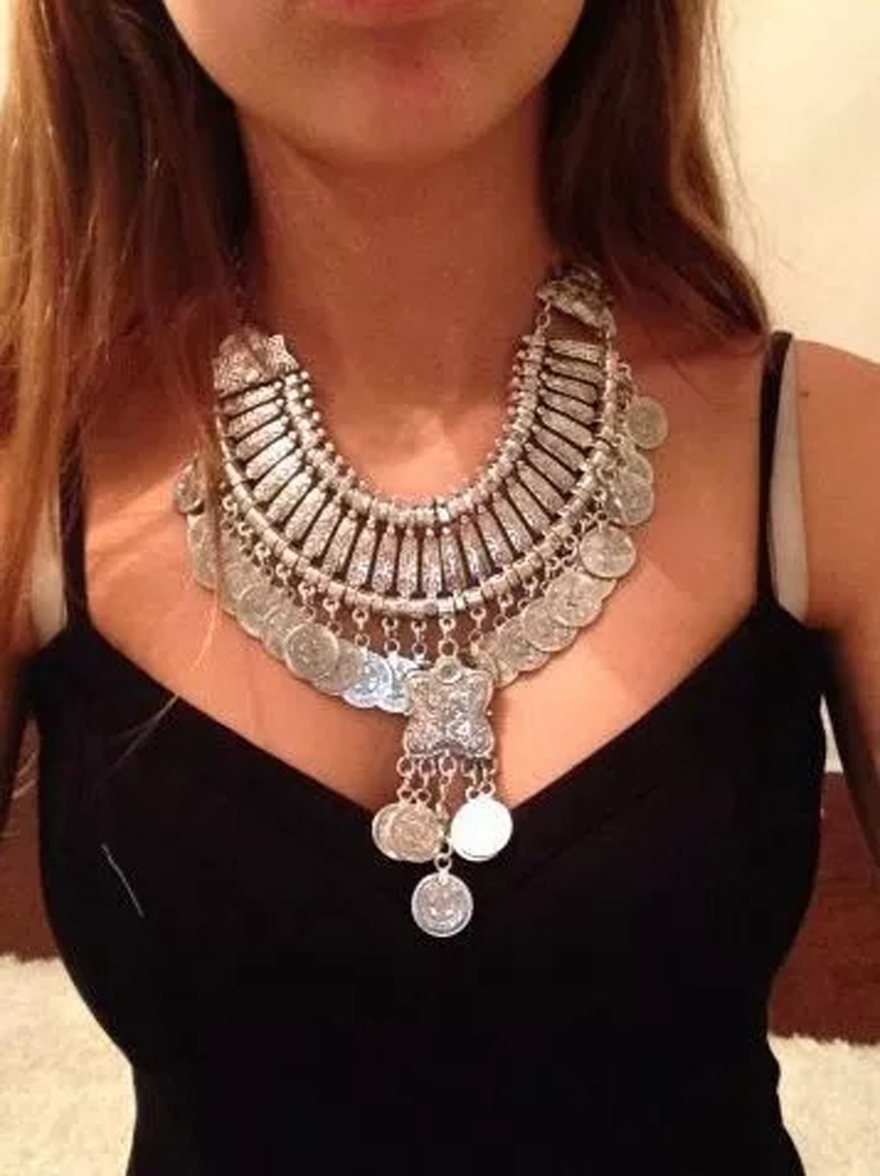 Vintage Silvery Beach Coins Ch - Women Fashion Pakistan 评论和价格