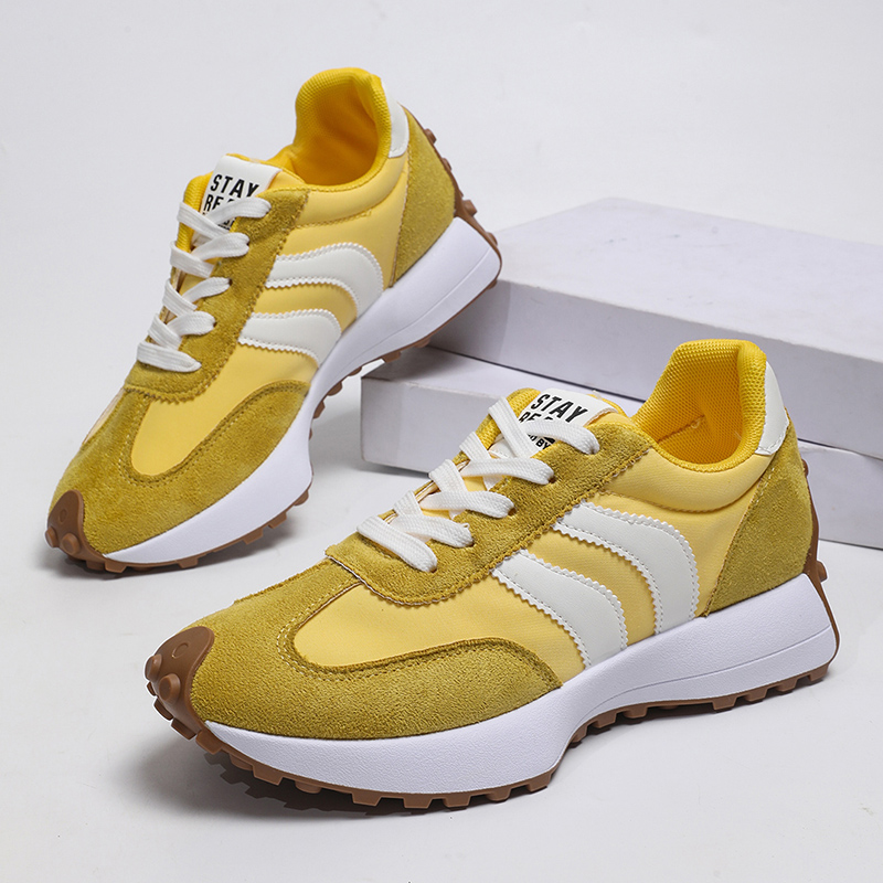 Fashion Yellow Striped Platfor - Women'S Yellow Fashion Sneakers 评论和价格