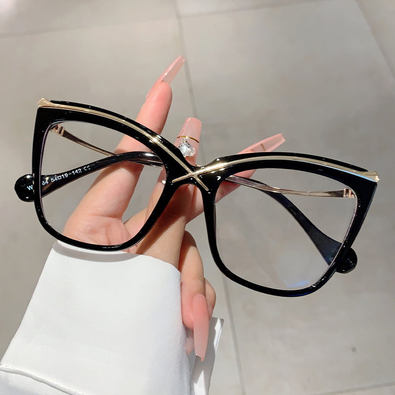 KAMMPT Oversized Cat Eye Eyegl - Women'S Fashion Glasses Non Prescription 评论和价格